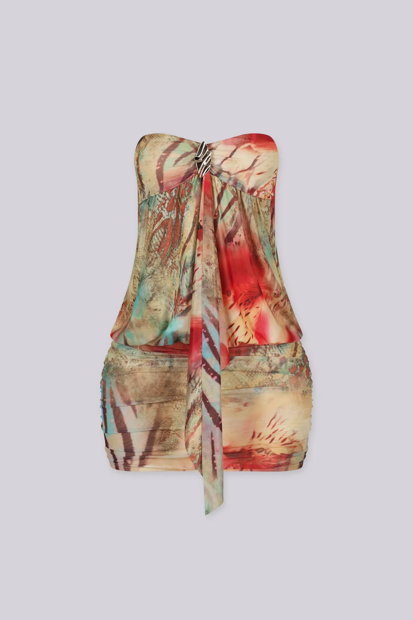 Kairo Draped Tube Mini Dress sold by EDGE by Know Style