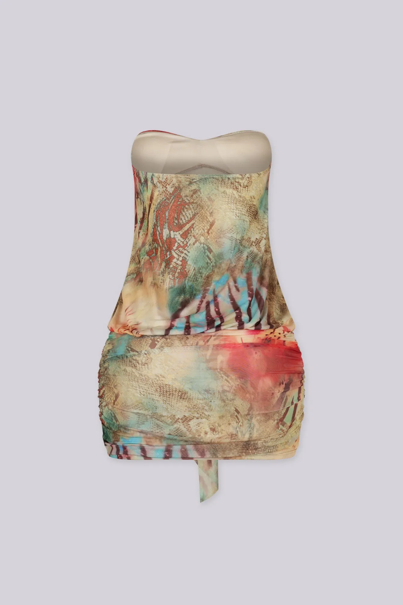 Kairo Draped Tube Mini Dress sold by EDGE by Know Style product image thumbnail 3