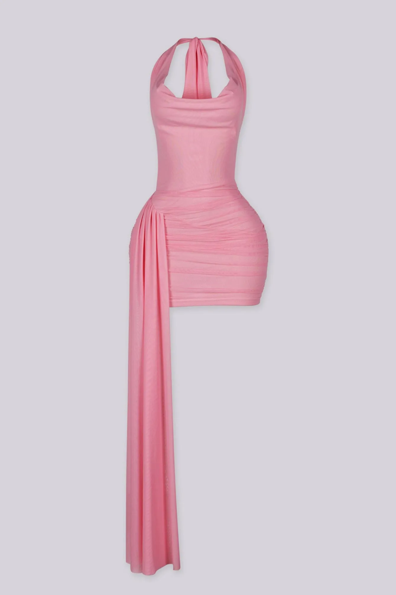 Yvon Draped Halter Mini Dress sold by EDGE by Know Style product image thumbnail 2
