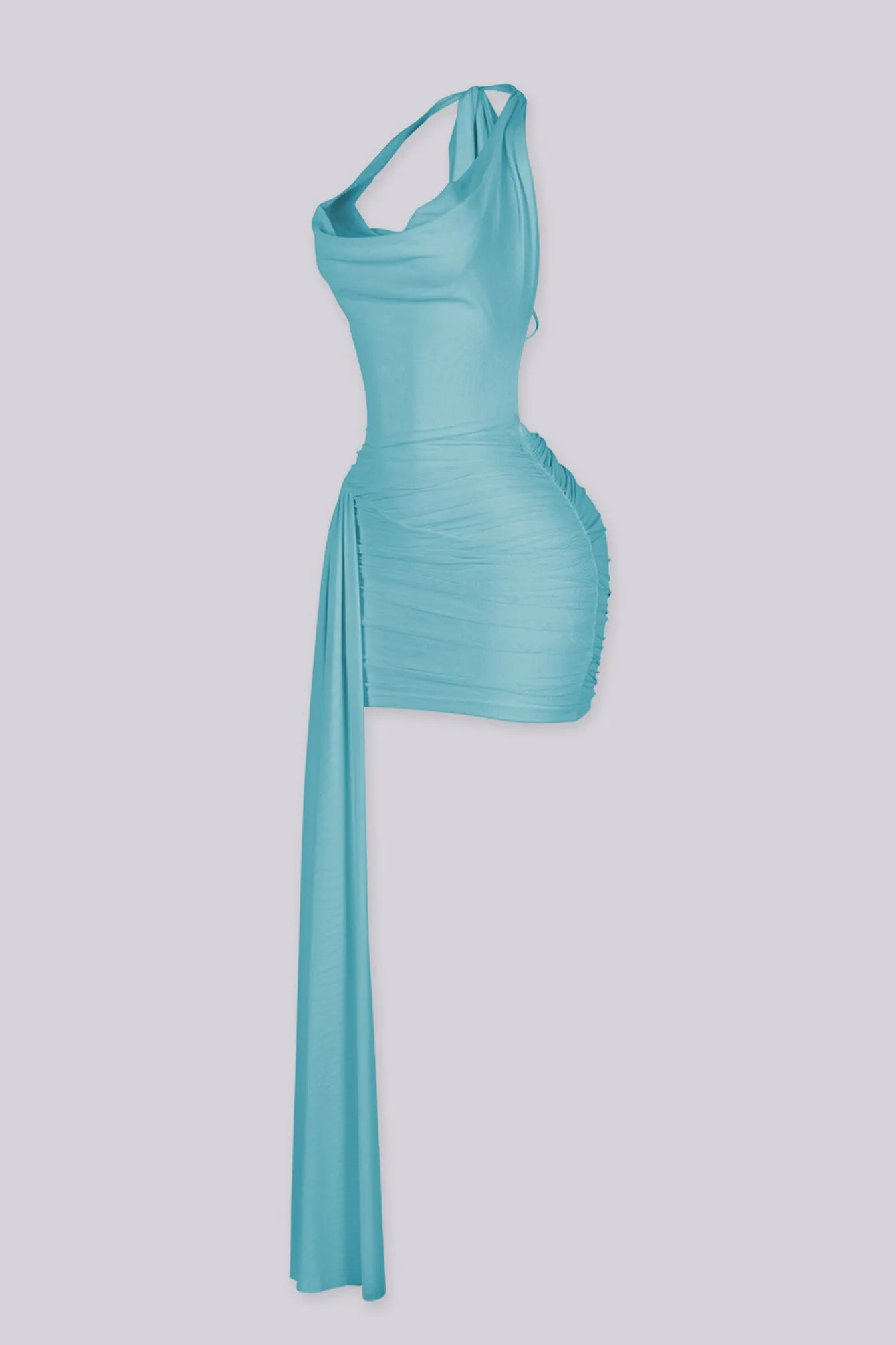 Yvon Draped Halter Mini Dress sold by EDGE by Know Style product image thumbnail 3