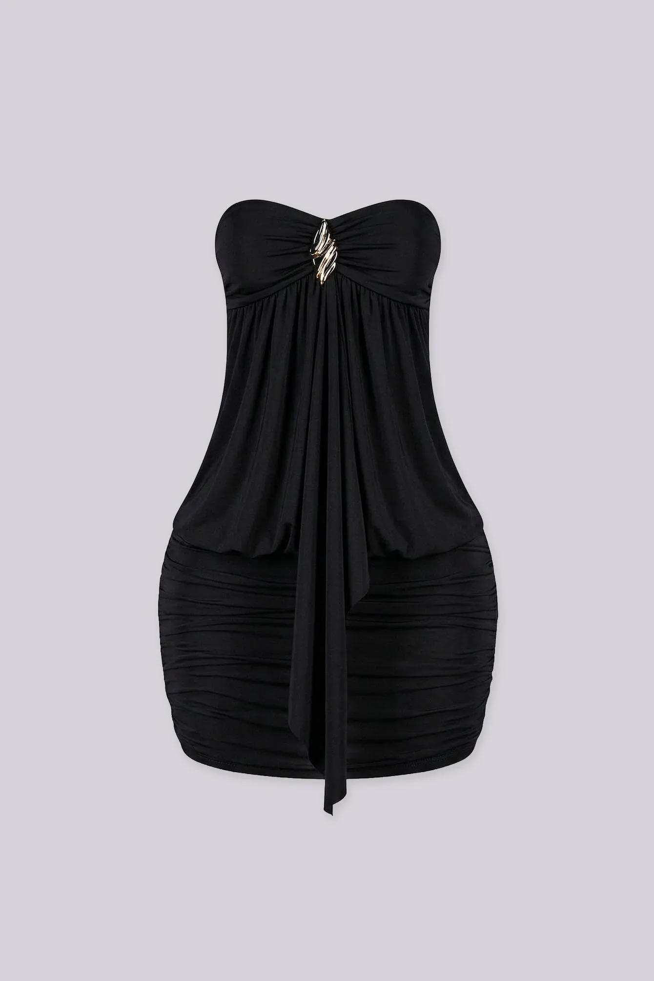 Blackhole Drape Mini Dress sold by EDGE by Know Style