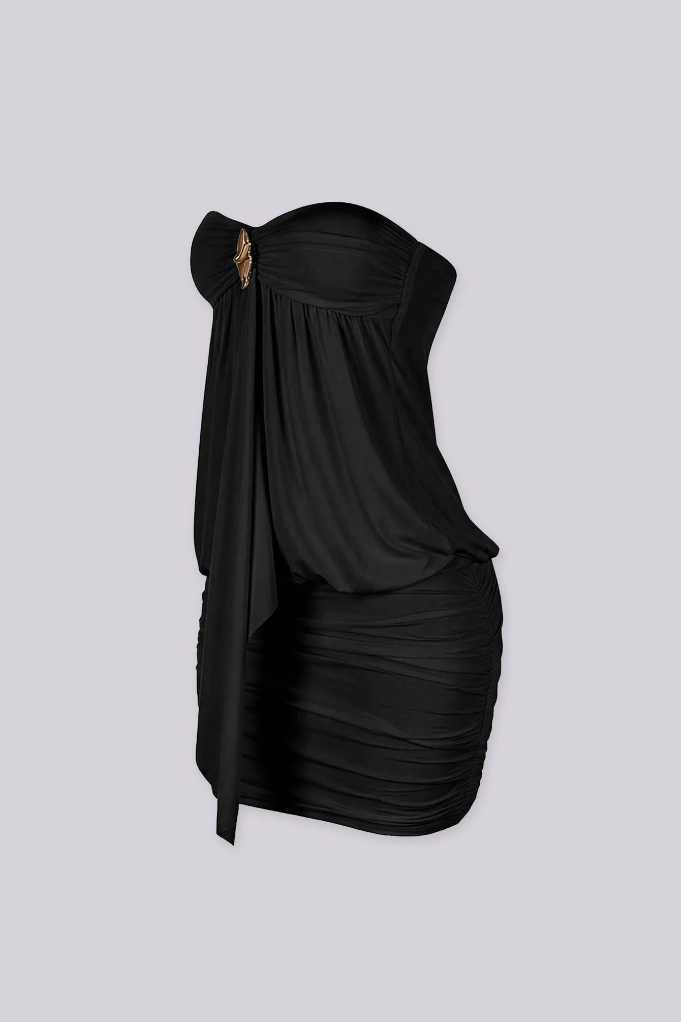 Blackhole Drape Mini Dress sold by EDGE by Know Style product image thumbnail 3