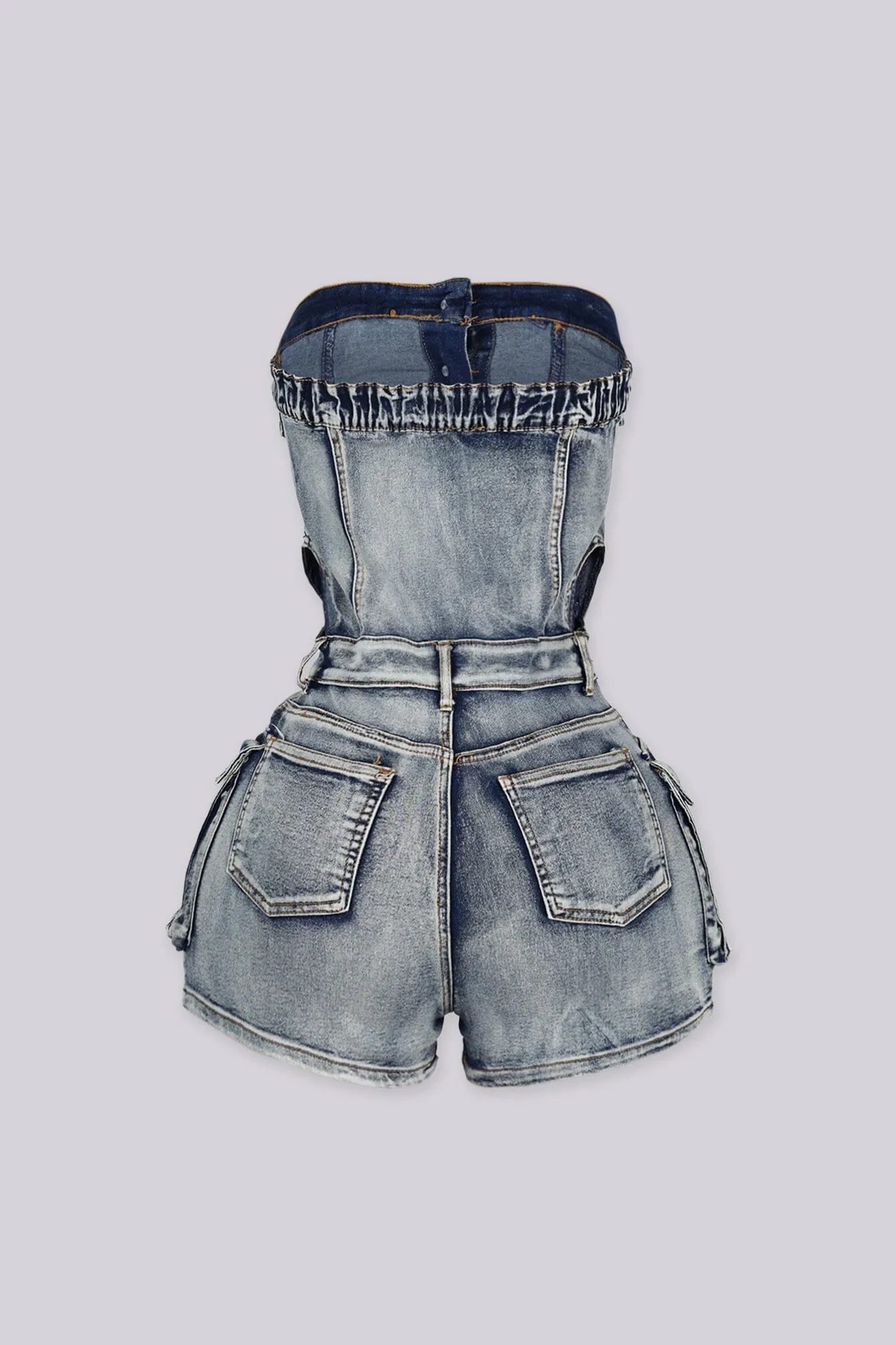 Shape of You Denim Romper sold by EDGE by Know Style product image thumbnail 3