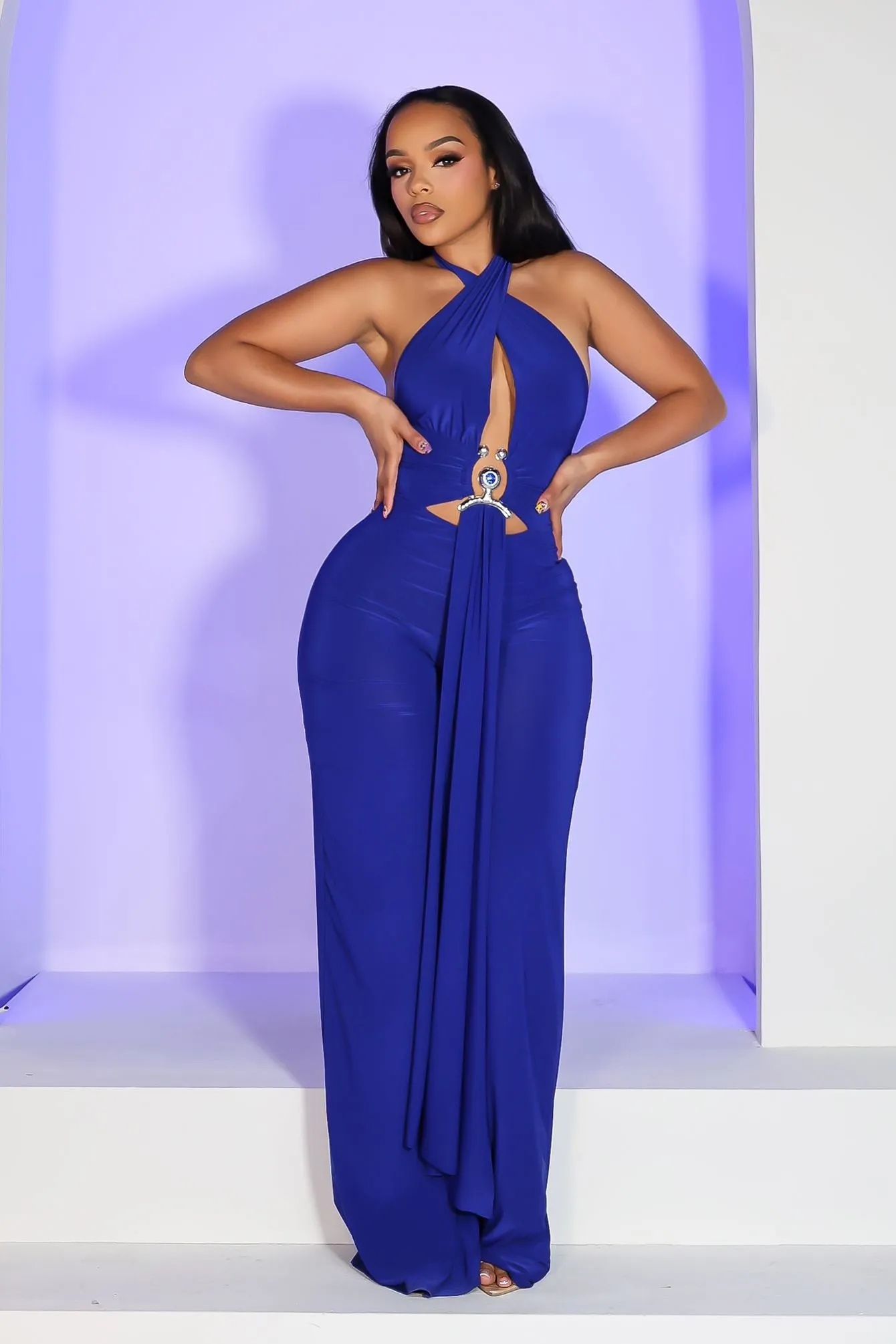 Lunaris Ring Halter Jumpsuit sold by EDGE by Know Style product image thumbnail 3