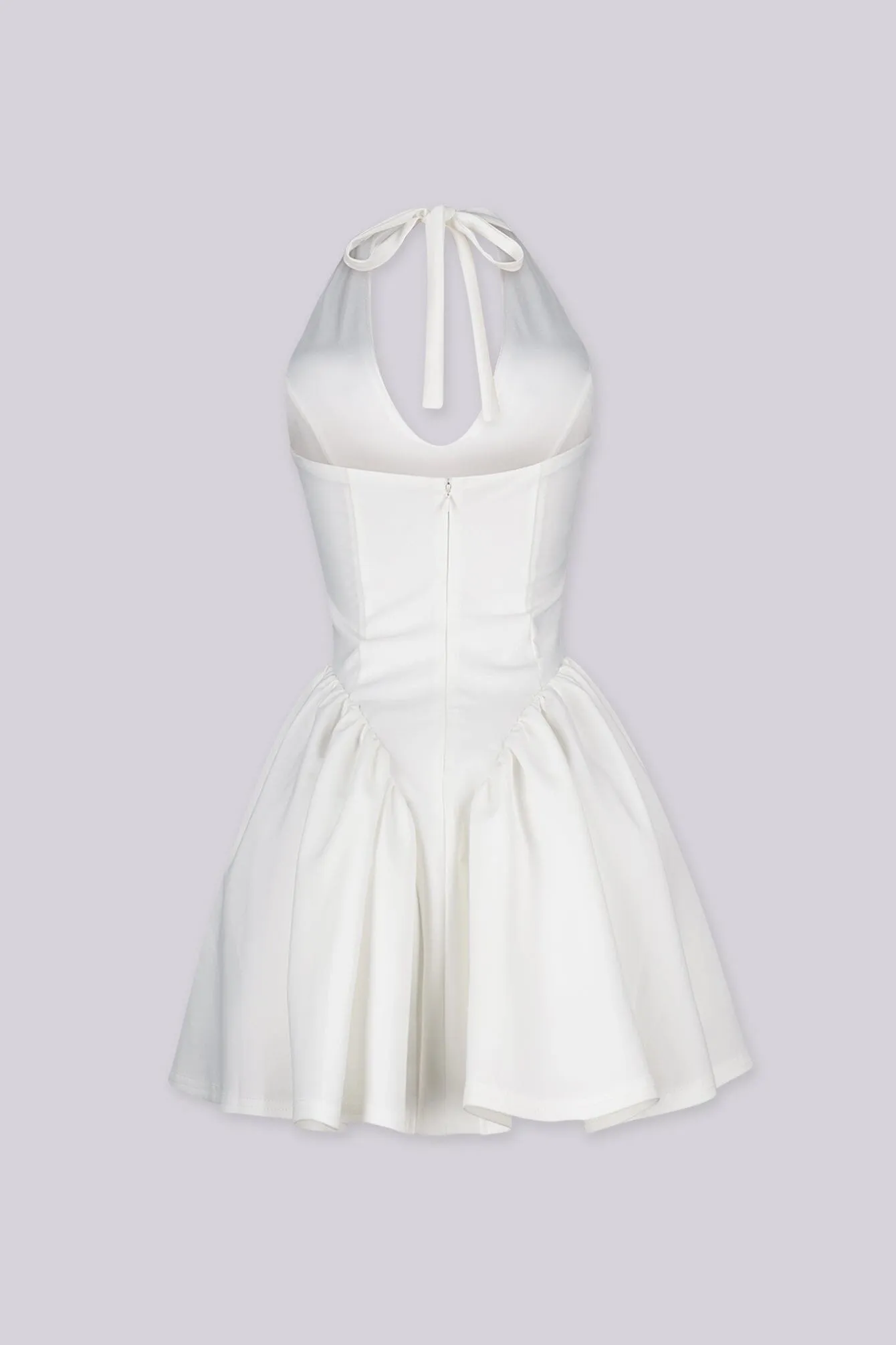 Little White Poplin Mini Dress sold by EDGE by Know Style product image thumbnail 3