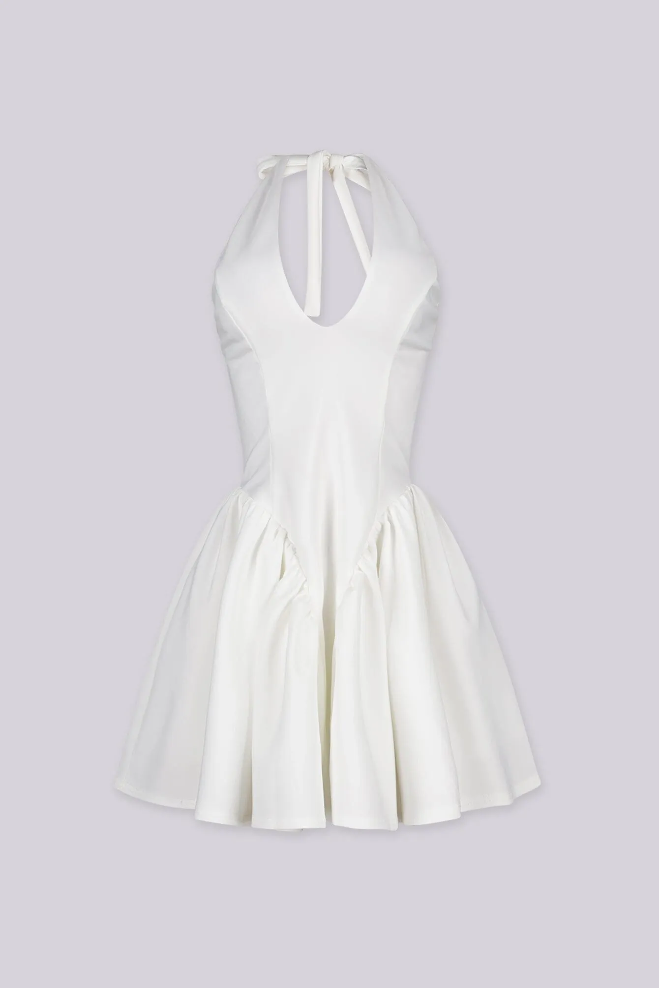 Little White Poplin Mini Dress sold by EDGE by Know Style