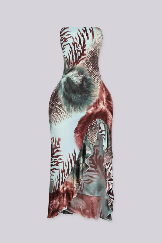Wild Prowler Tube Midi Dress made by Lovely Day