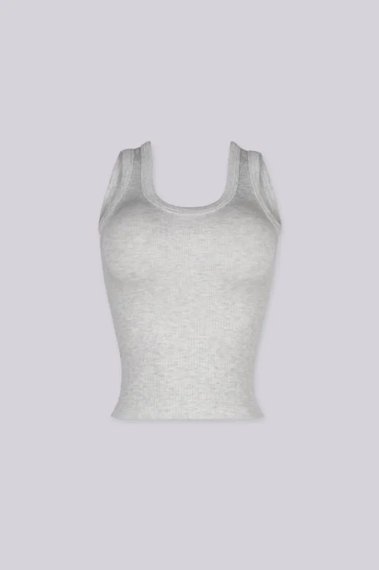 Hamptons Ribbed Knit Tank Top made by ANWND