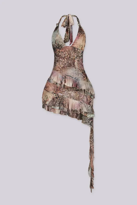 Dusk Illusion Ruffle Mini Dress made by Lovely Day