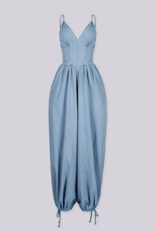 Tulsa Denim Balloon Jumpsuit made by Klesis