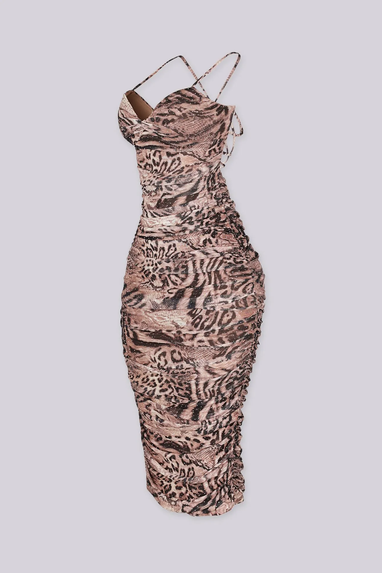 Ruthia Mesh Lace Up Midi Dress sold by EDGE by Know Style product image thumbnail 2