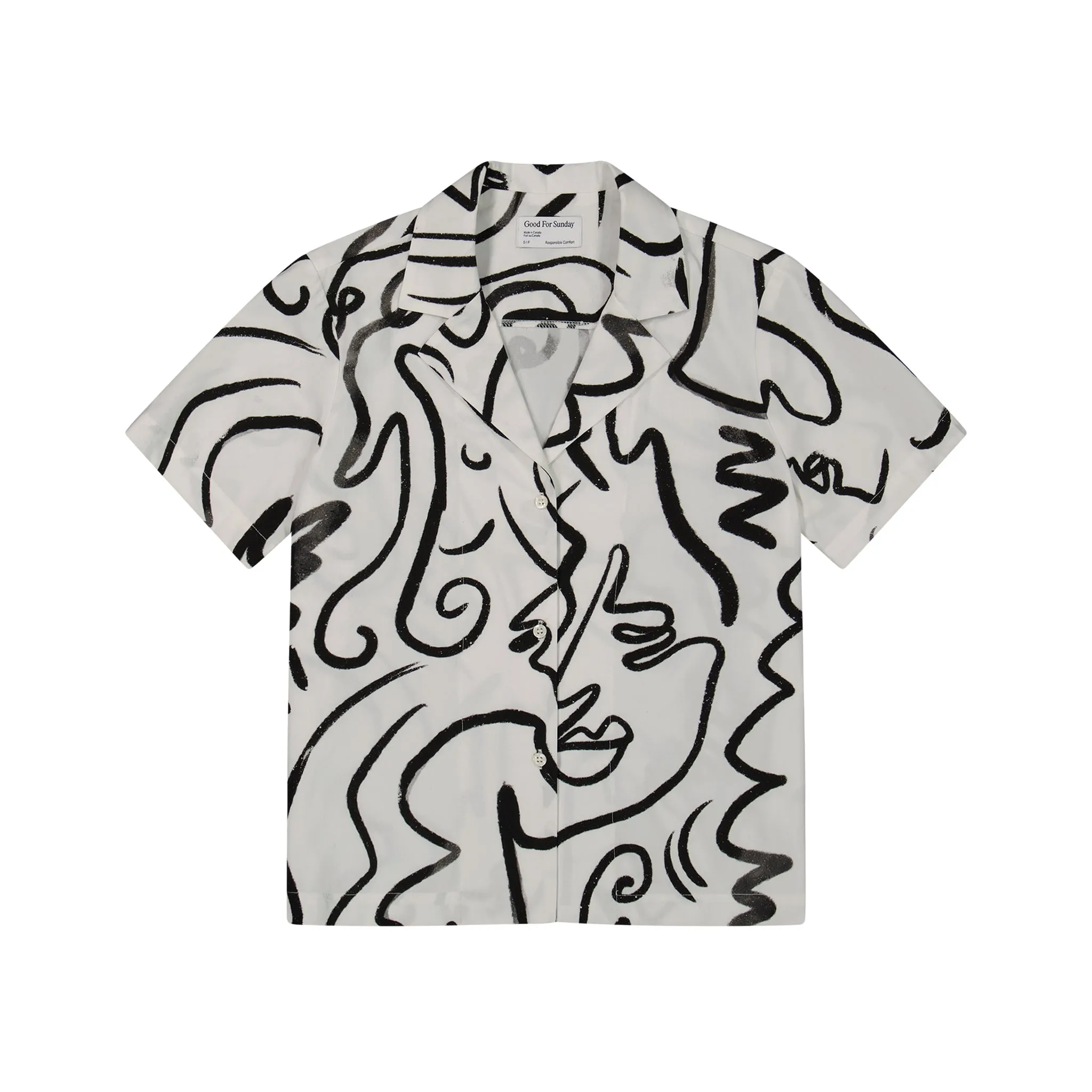 Lenzing EcoVero Cotton Printed Camp Shirt sold by Good For Sunday