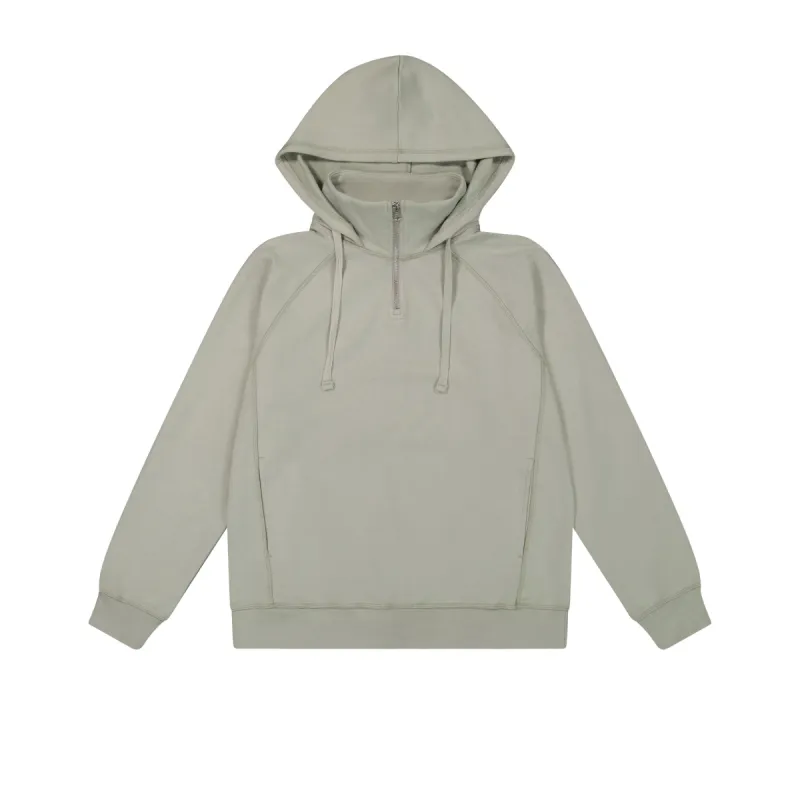 Cotton French Terry Convertible Crew Hoodie sold by Good For Sunday