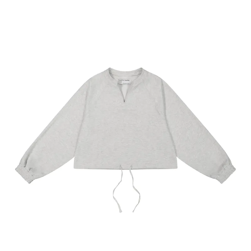 Cotton Fleece Raglan V-Neck Sweatshirt sold by Good For Sunday