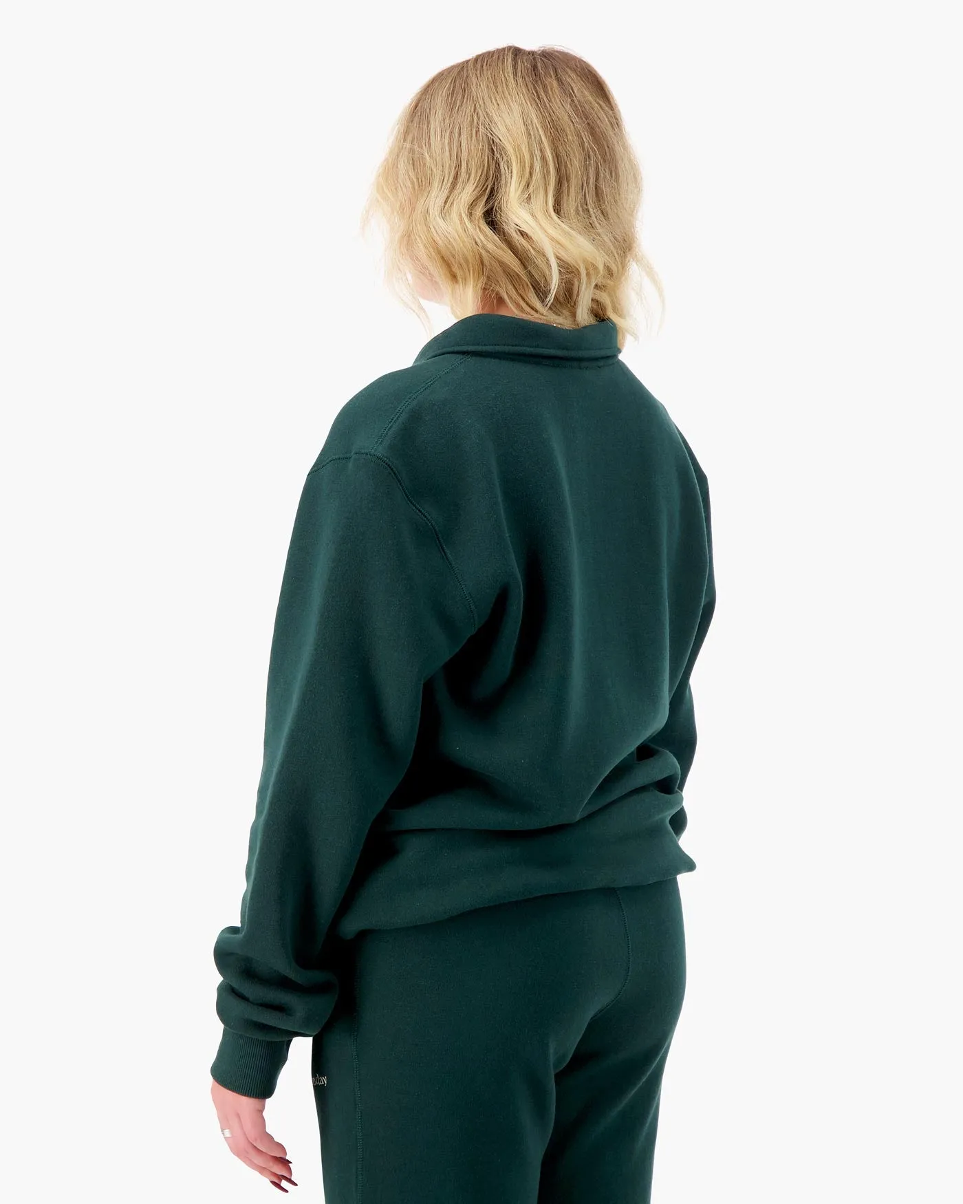 Tencel Zip Polo Sweatshirt sold by Good For Sunday product image thumbnail 2