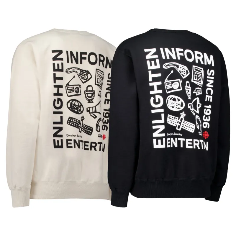 CBC Inform Enlighten Entertain Crewneck Sweatshirt sold by Good For Sunday