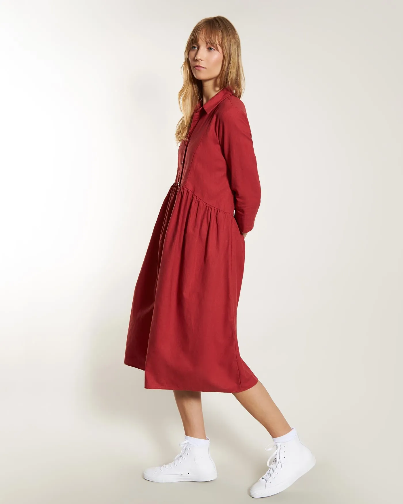 Linen Shirt Dress sold by Good For Sunday product image thumbnail 2