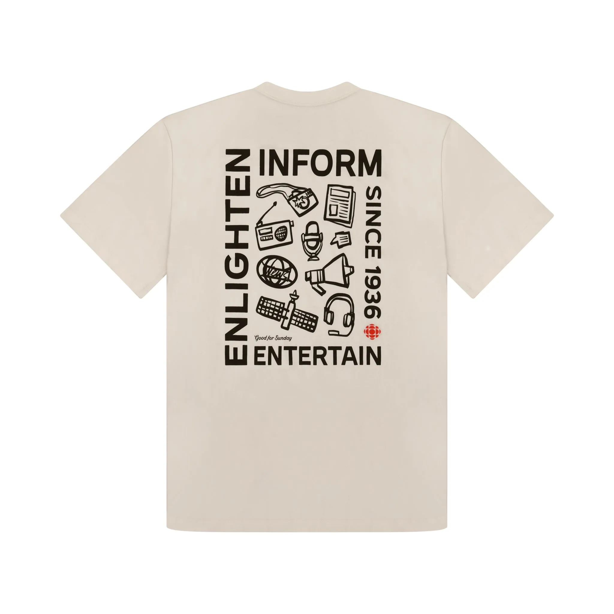 CBC x GFS Inform Enlighten Entertain T-Shirt sold by Good For Sunday product image thumbnail 2