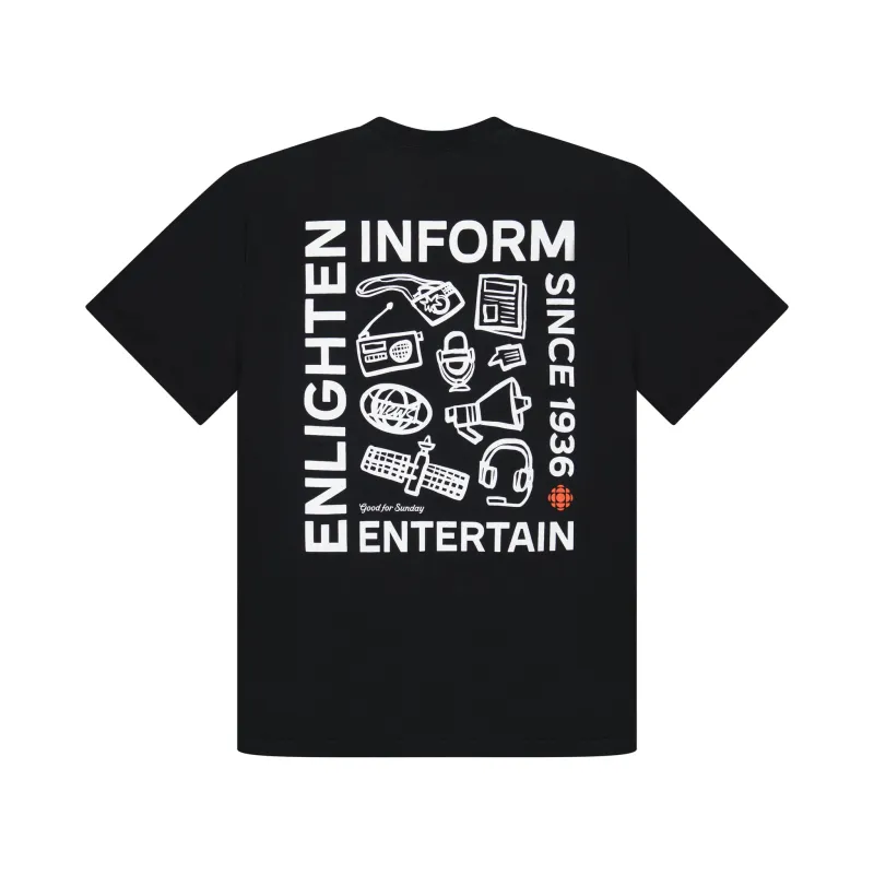 CBC x GFS Inform Enlighten Entertain T-Shirt sold by Good For Sunday