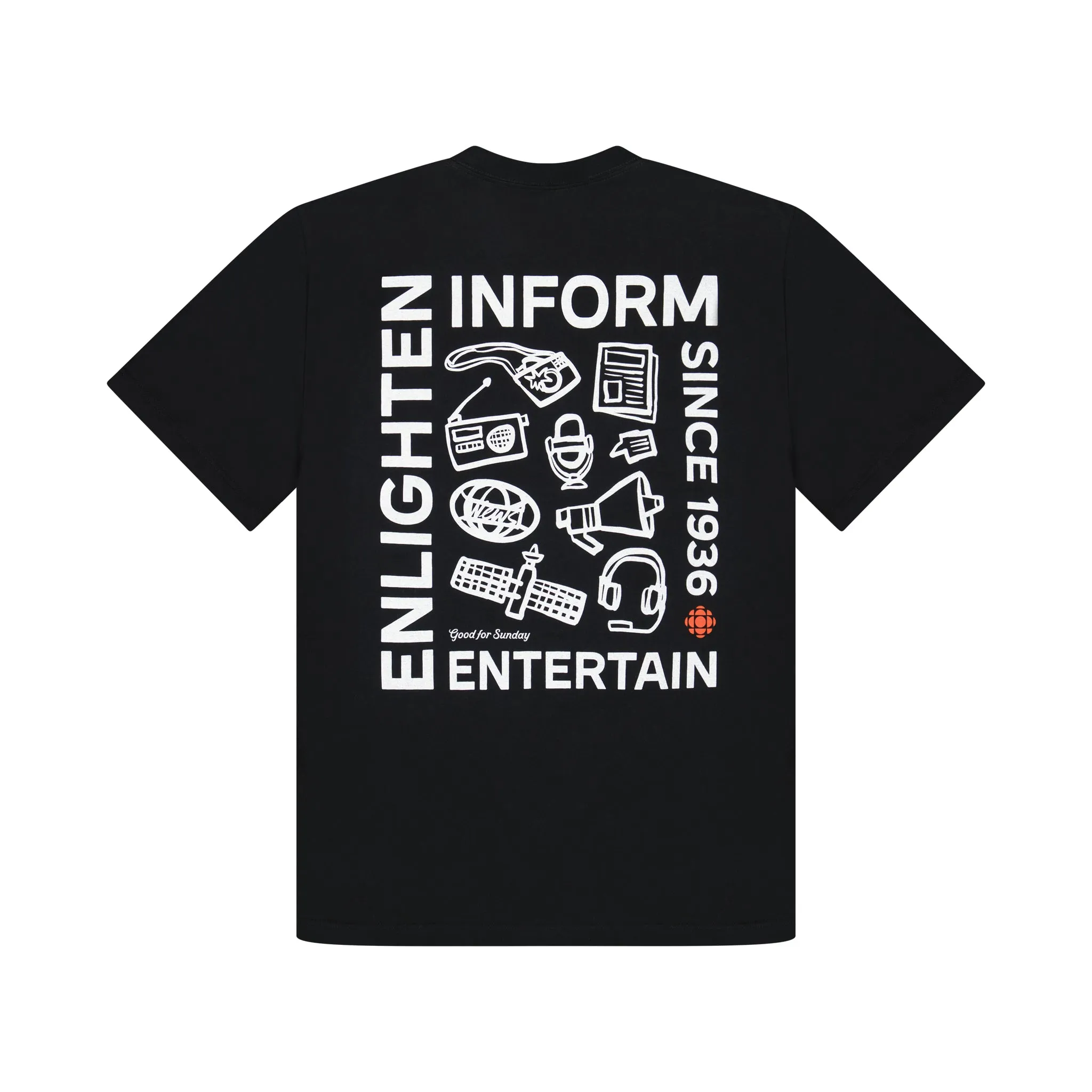 CBC x GFS Inform Enlighten Entertain T-Shirt sold by Good For Sunday