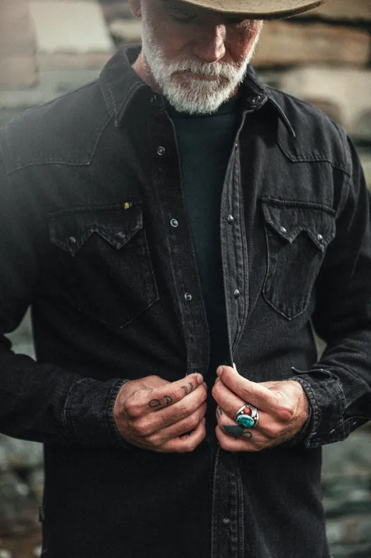 Saw Tooth Shirt Black sold by &SONS