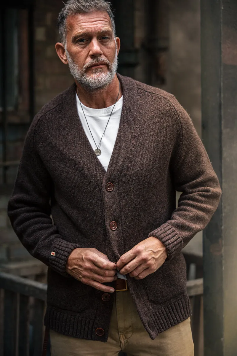 &SONS Palmer Cardigan Brown sold by &SONS product image thumbnail 3