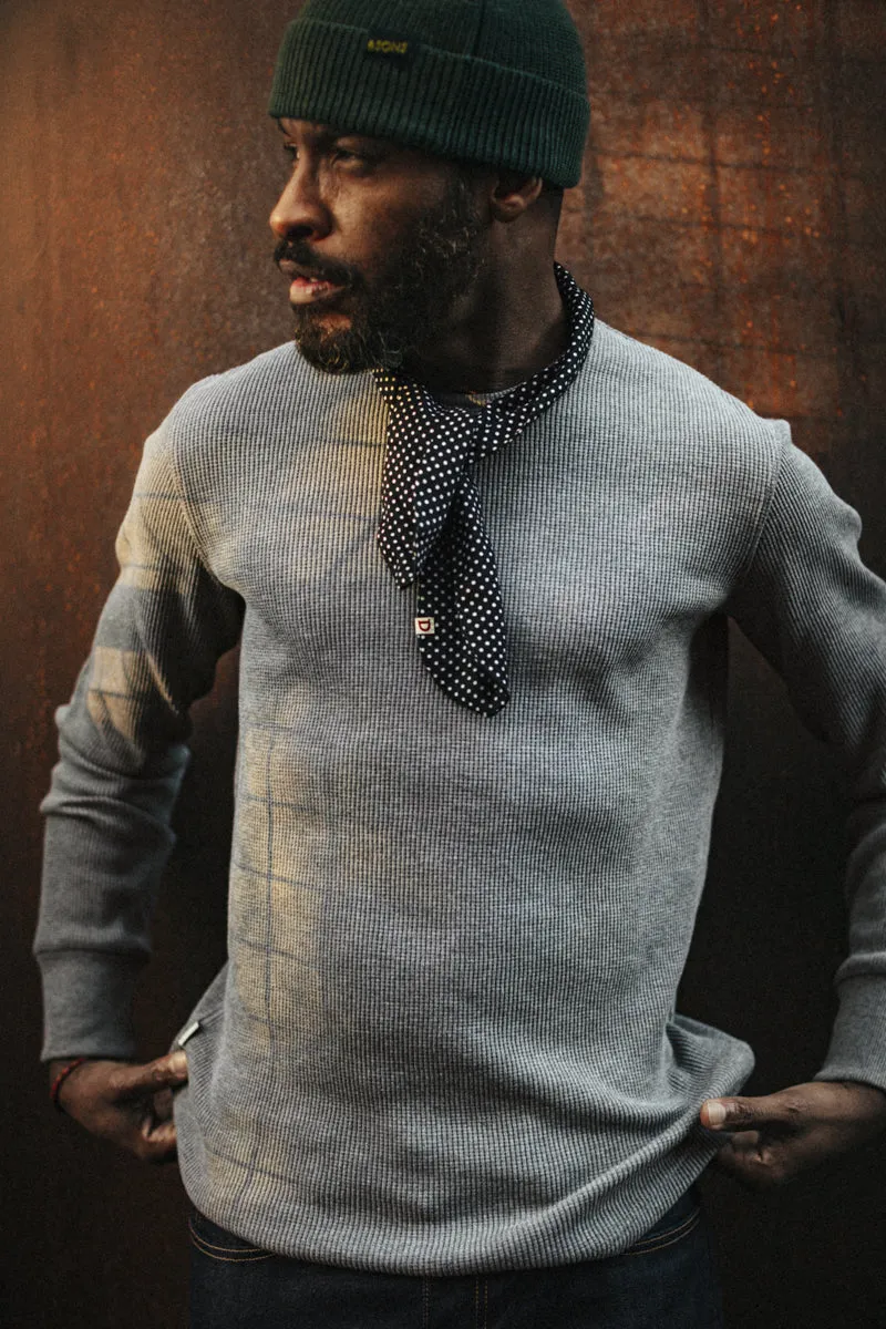 &SONS Base Waffle Crew Neck Grey Marl sold by &SONS