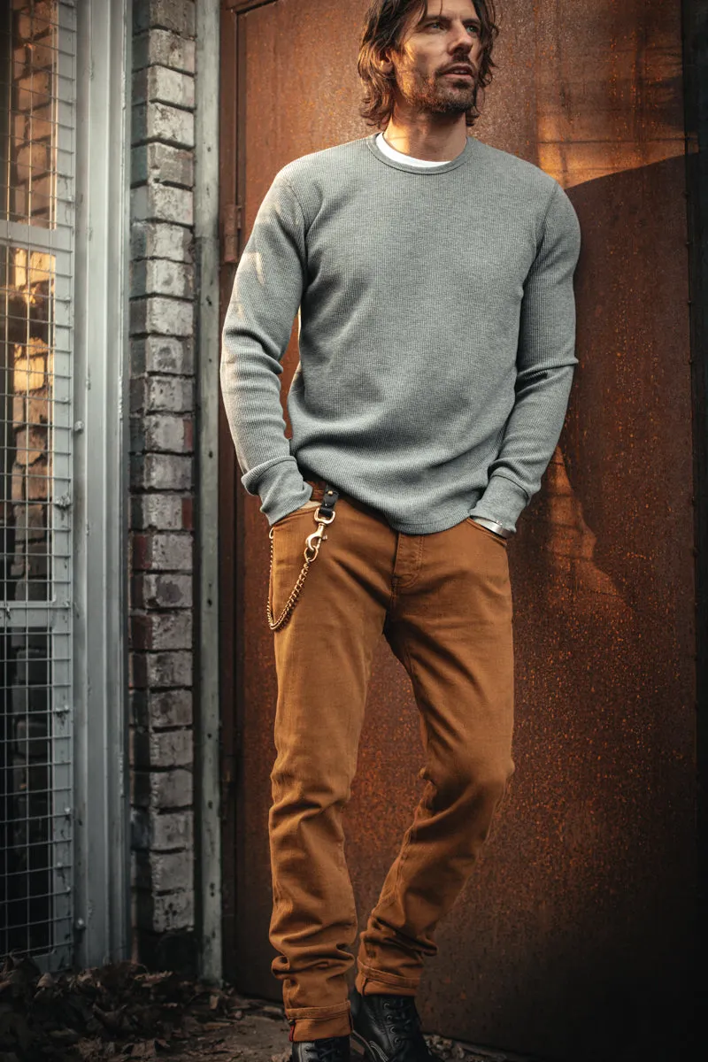 &SONS Base Waffle Crew Neck Grey Marl sold by &SONS product image thumbnail 3