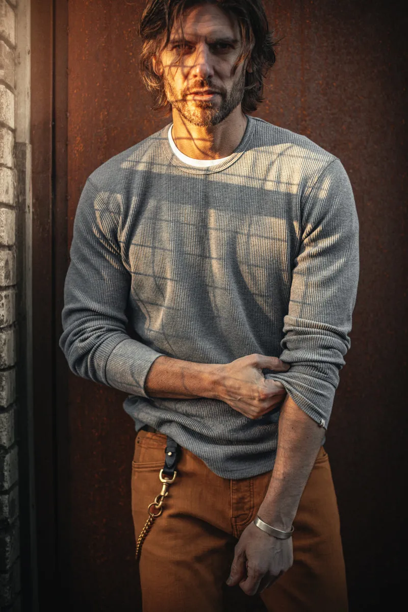 &SONS Base Waffle Crew Neck Grey Marl sold by &SONS product image thumbnail 4