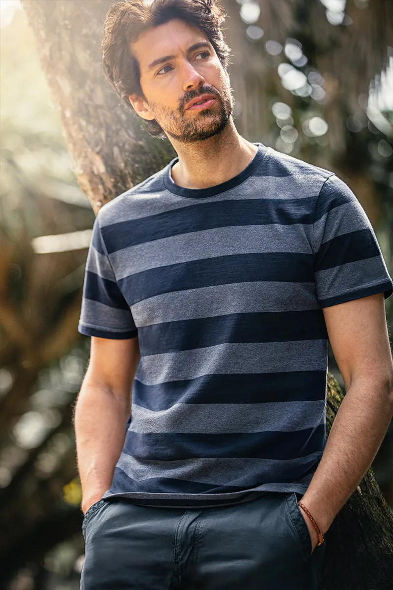 &SONS Papillon T-Shirt Navy Stripe sold by &SONS