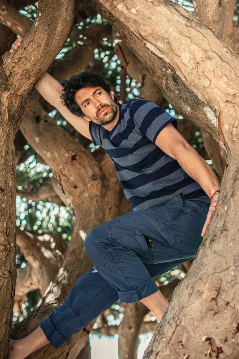 &SONS Travel Pant Navy sold by &SONS