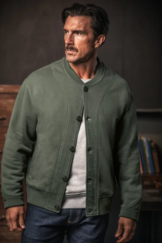 Malone Bomber Sweat Green sold by &SONS