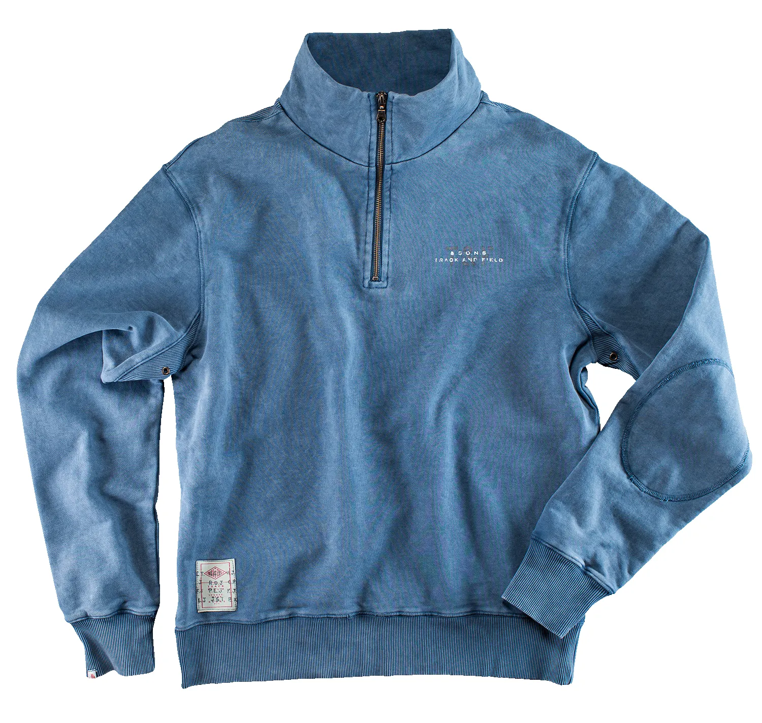 Track and Field Half Zip Top Denim Blue sold by &SONS product image thumbnail 5