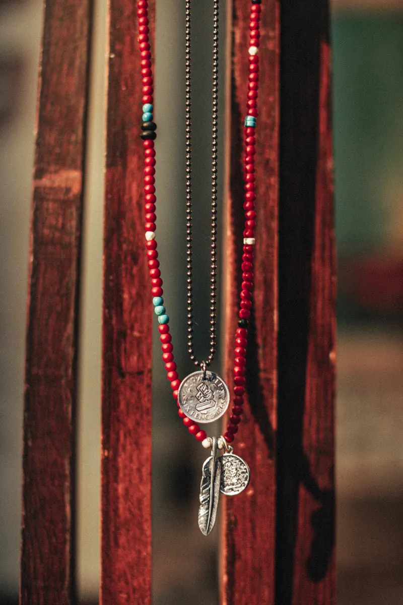 Big Sky Necklace Red/Silver sold by &SONS product image thumbnail 4