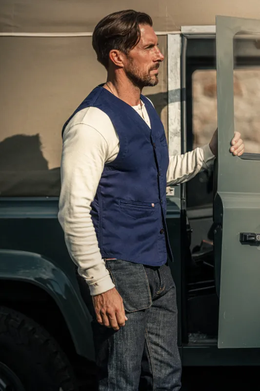 Watson Waistcoat Midnight Blue made by &SONS