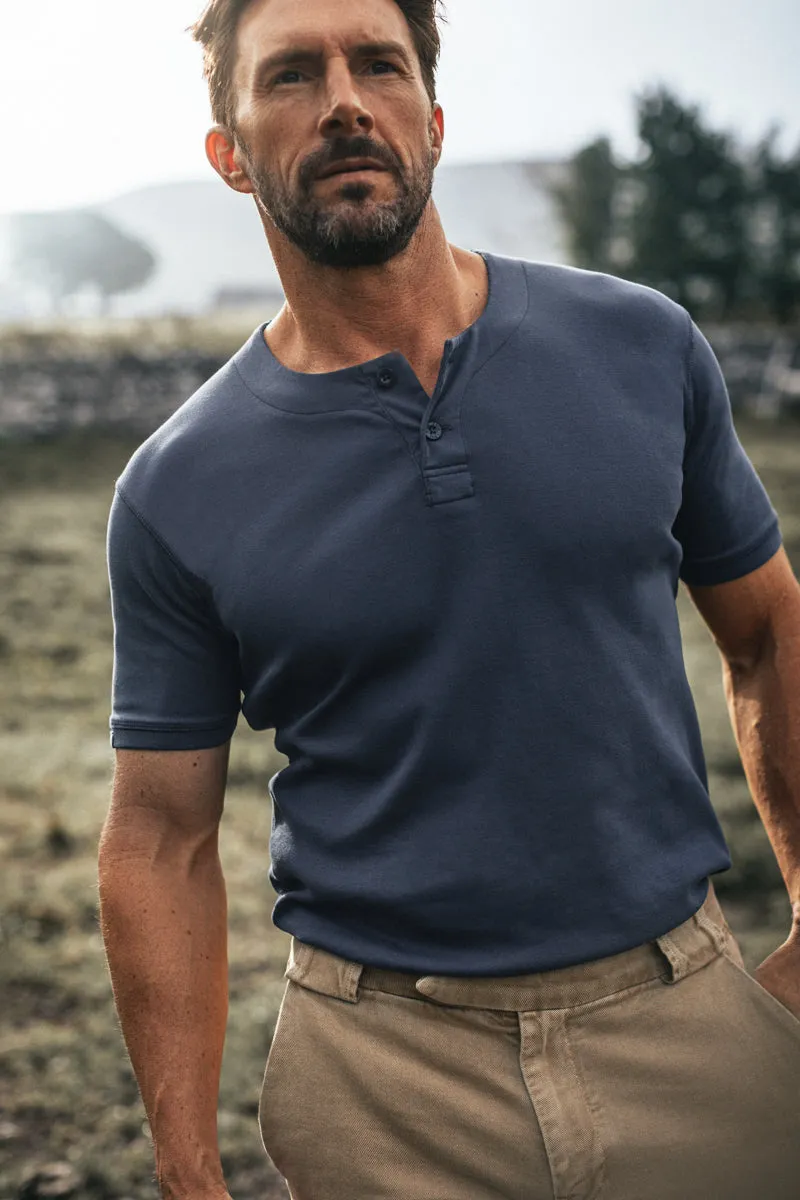 Bluesand Short Sleeve Henley Navy sold by &SONS product image thumbnail 2