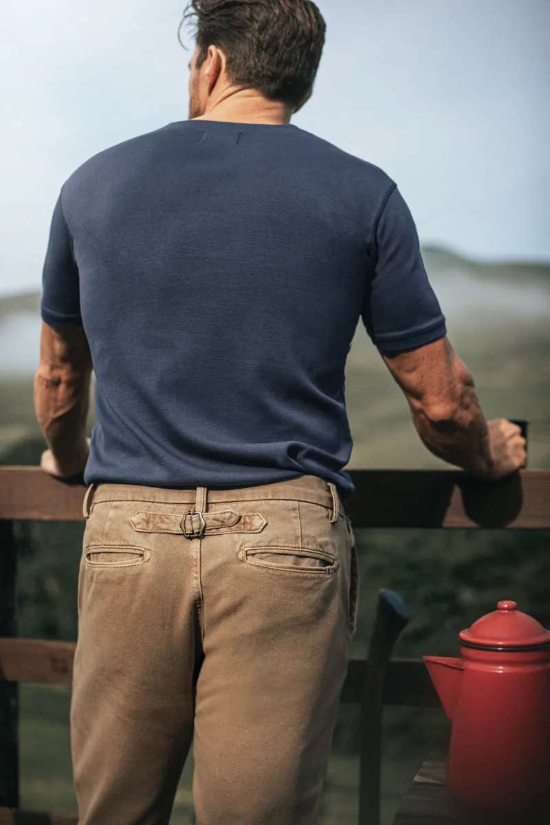 Bluesand Short Sleeve Henley Navy sold by &SONS product image thumbnail 3