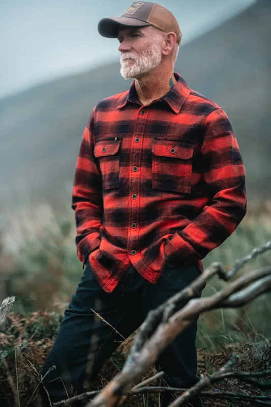 Carder Shirt Red/Black sold by &SONS