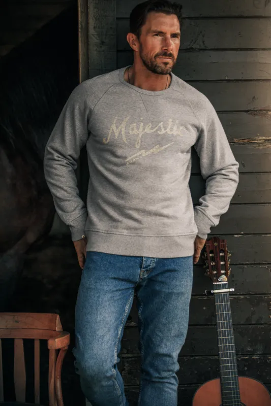 Majestic Sweatshirt Grey Marl sold by &SONS