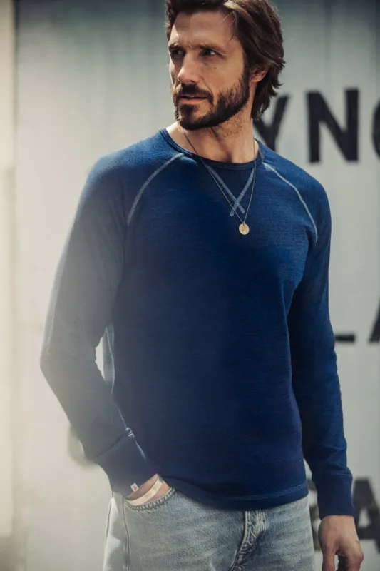 Royale Long Sleeve Top Indigo sold by &SONS