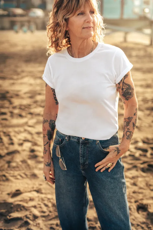 Damsons Classic T-Shirt White sold by &SONS