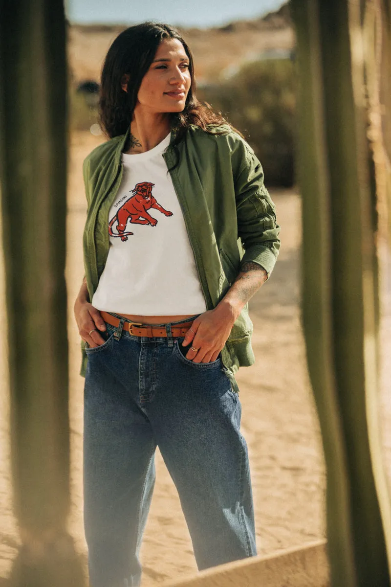 Damsons Red Cat Classic T-Shirt White sold by &SONS product image thumbnail 5