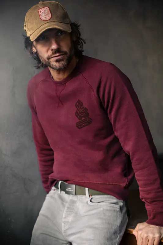 &SONS Original Logo Sweatshirt Maroon sold by &SONS