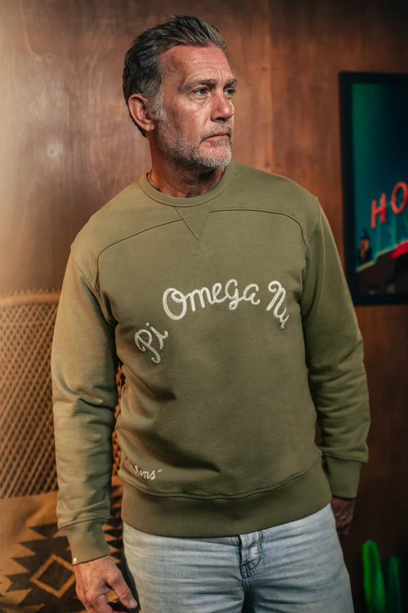 Pi Omega Sweatshirt Olive Green sold by &SONS product image thumbnail 2