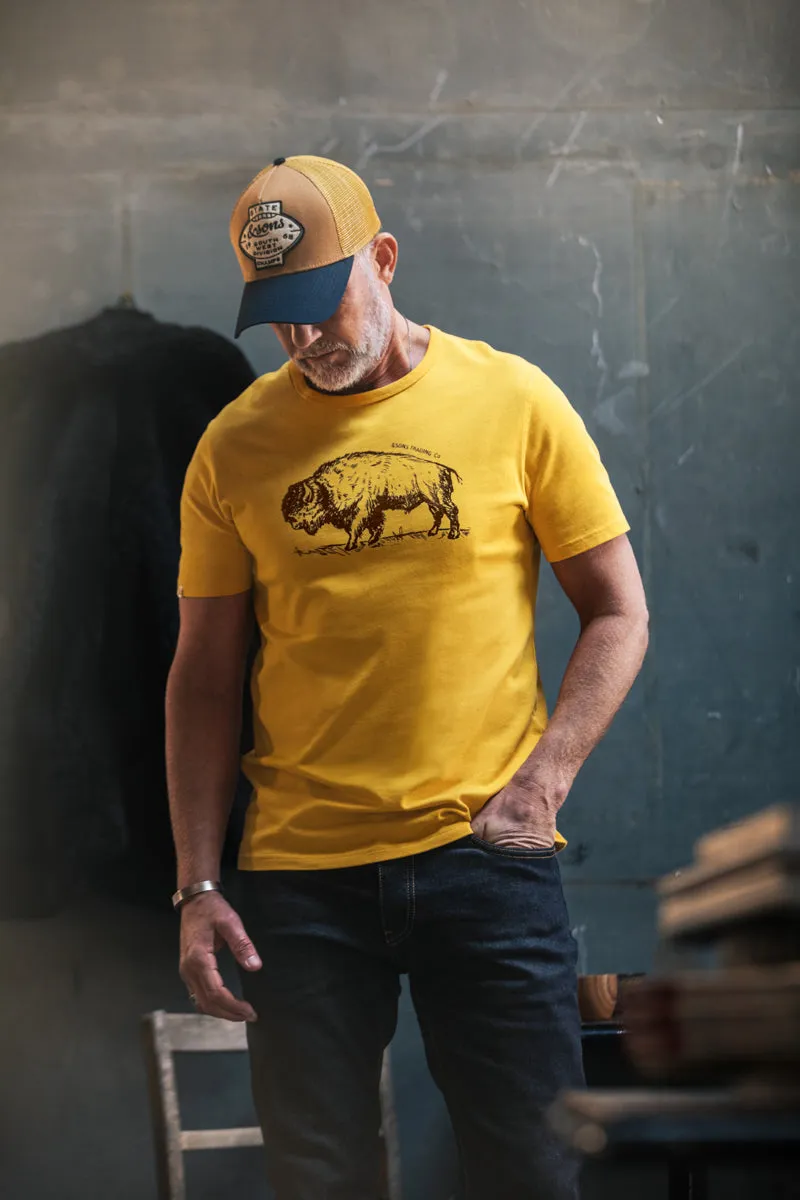 Bison T-Shirt Old Gold sold by &SONS product image thumbnail 4