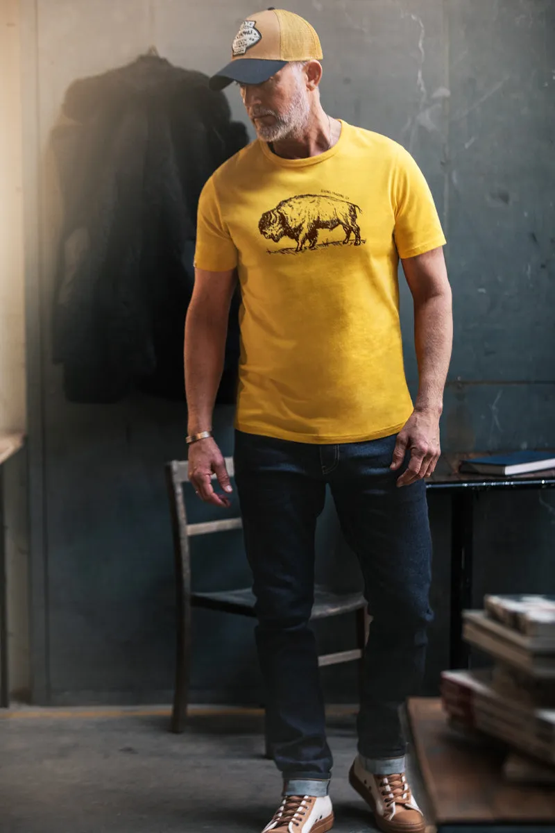 Bison T-Shirt Old Gold sold by &SONS product image thumbnail 2