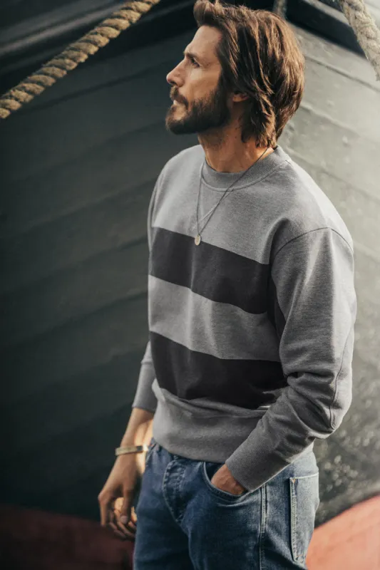 Quincy Sweatshirt Grey Marl sold by &SONS