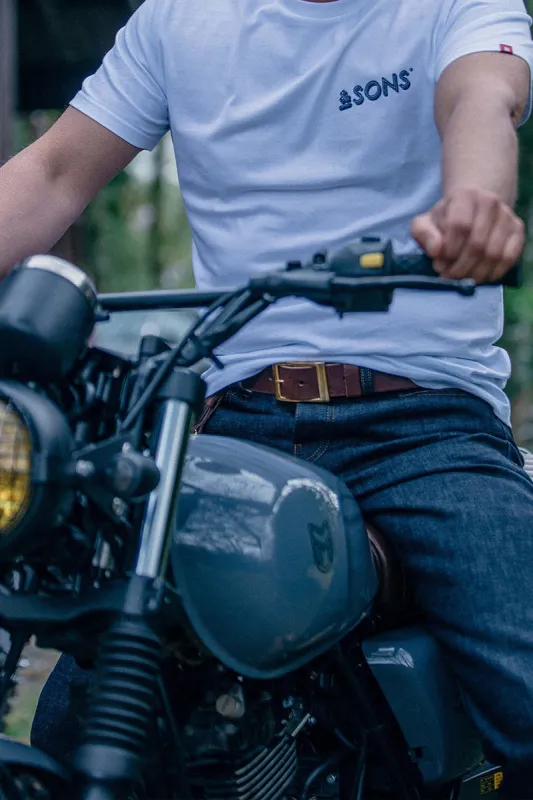 Brown Leather Belt sold by &SONS