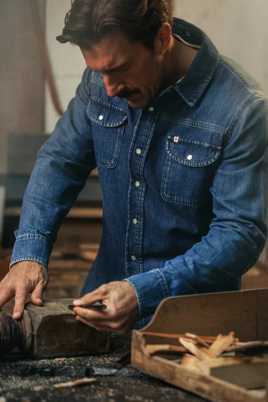 Sunday Shirt Denim sold by &SONS