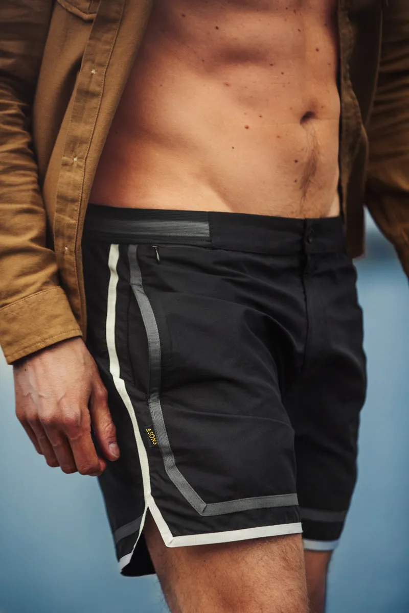 Westlake Retro Swim Shorts Black sold by &SONS product image thumbnail 2